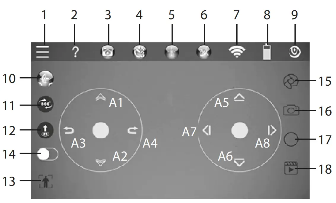 FPV HD Camera Drone -- APP MENU INTRODUCTION