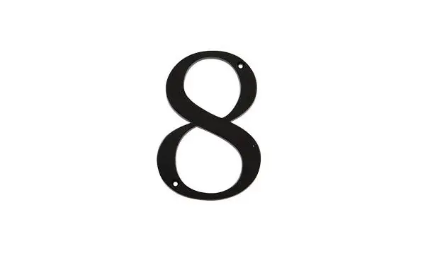 Everbilt 30086 4-inch Black Flush Mount Metal House Number 8 Installation Guide