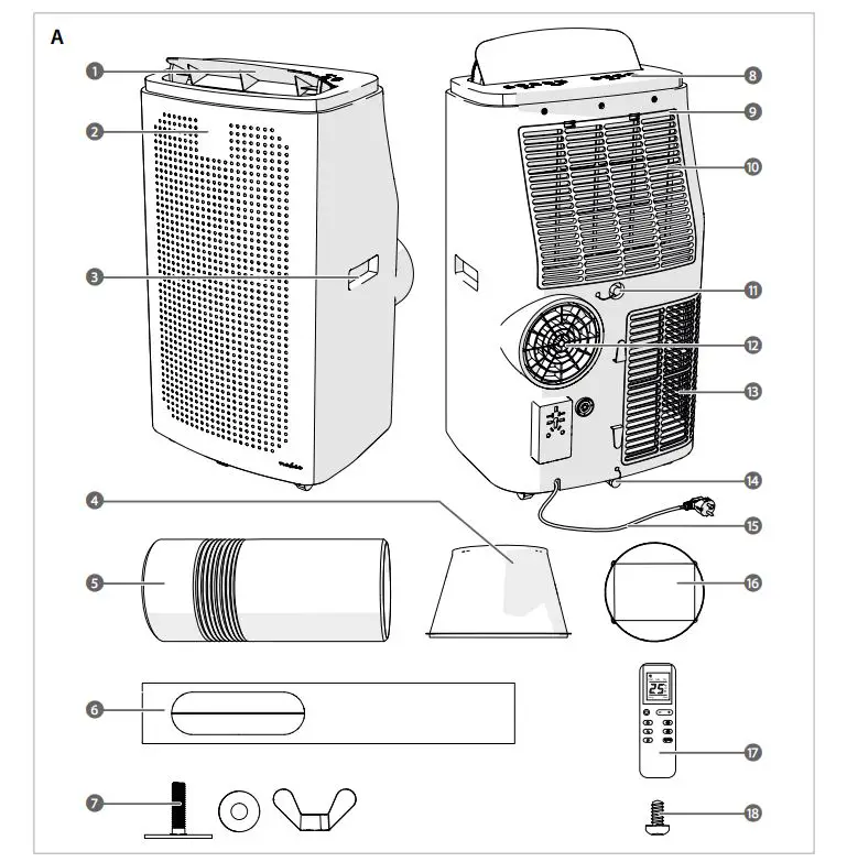 nedis-ACMB1WT14-3-in-1-Mobile-Air-Conditioner-Cooling-Fan-Dehumidifying-1