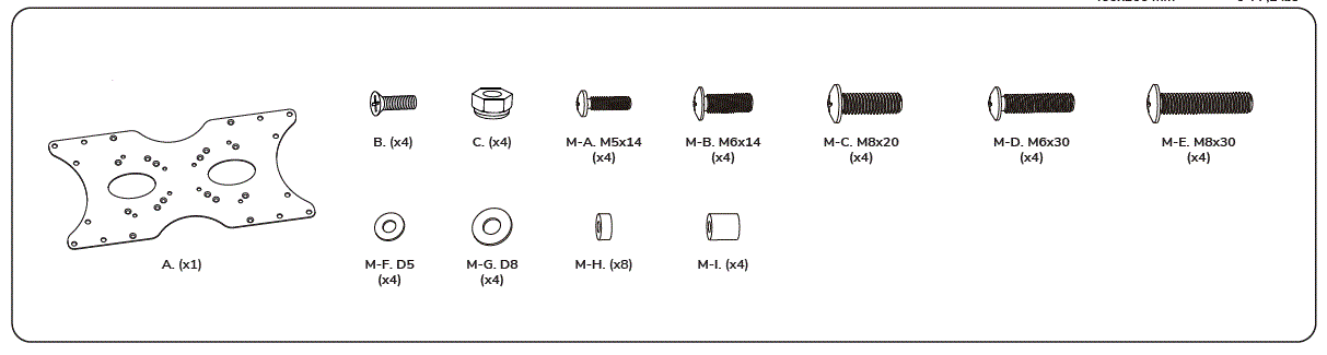 Neomounts FPMA-VESA400 Vesa Adapter Plate fig 2