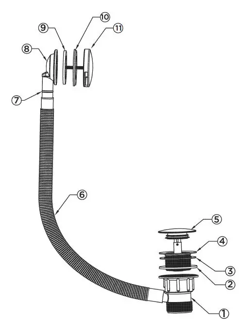 BRISTAN-W-BATH03-C-Cliker-Bath-aste-with-Overflow-fig1