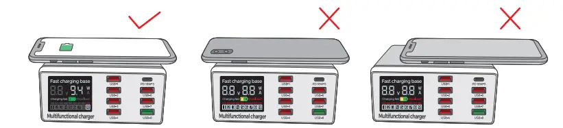 Superdanny X9 LED Display USB Charging Station with Wireless Charger 5