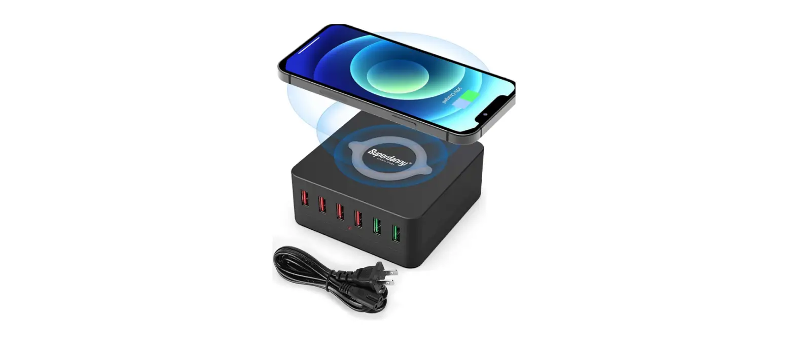 Superdanny X9 Led Display Usb Charging Station With Wireless Charger User Manual