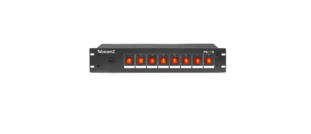 Beamz Ps08s Switch Panel 8-channel Schuko Sockets User Manual