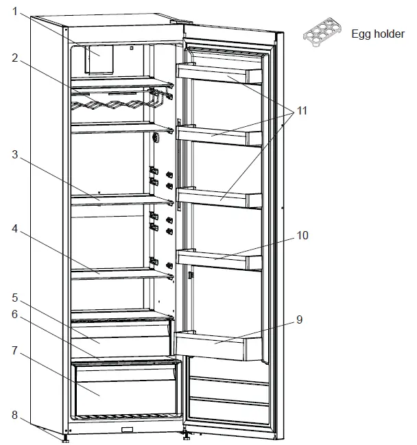 SHARP SJ-LC41CHXWE-EU Fridge-fig3