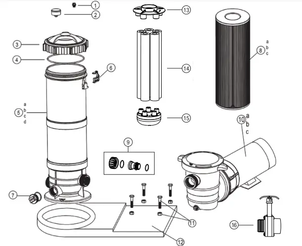 HYDROTOOLS 70151 Cartridge Filter Systems with Pump fig 2
