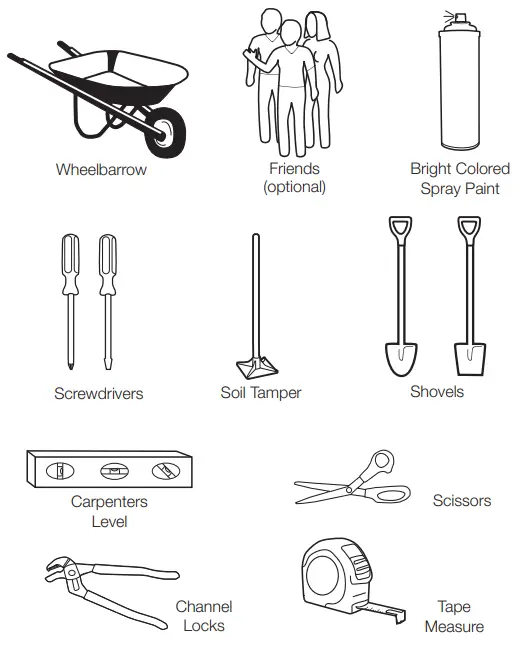 Aquascape DIY Pond Kit Instruction Recommended Tools
