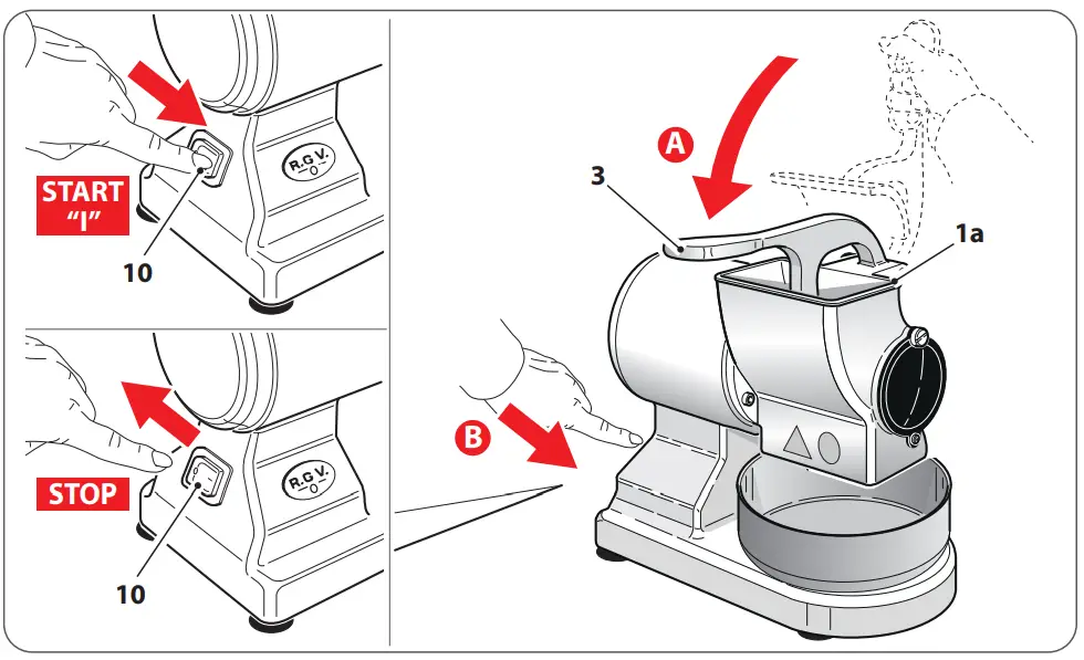 RGV ROBUSTA Electric Benchtop Cheese Grater - appliance