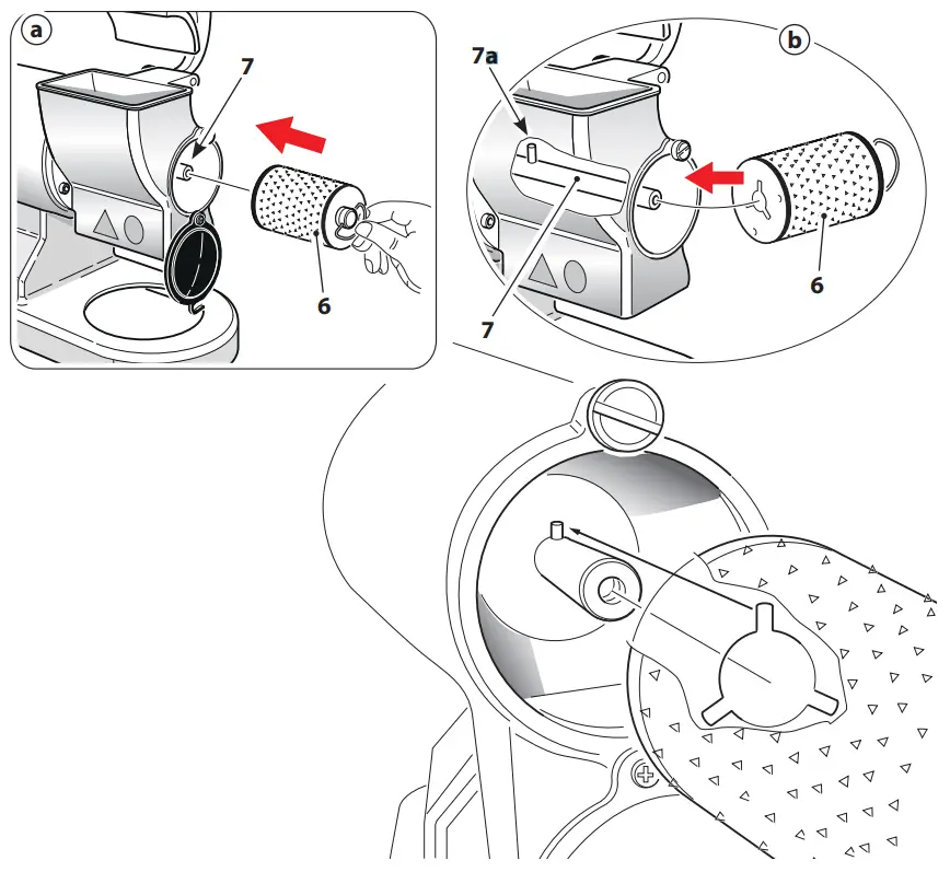RGV ROBUSTA Electric Benchtop Cheese Grater - reassemble