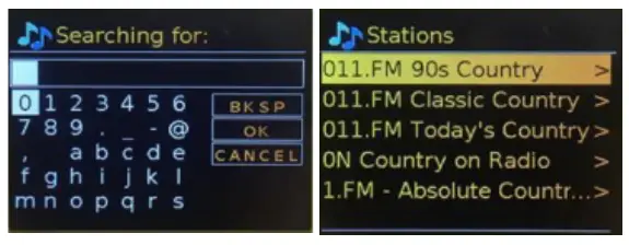 Pinell SUPERSOUND 101 DAB+ and Internet Radio - Search