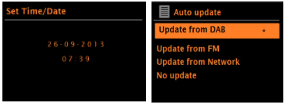 Pinell SUPERSOUND 101 DAB+ and Internet Radio - Set Time