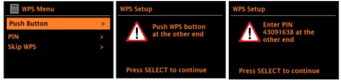 Pinell SUPERSOUND 101 DAB+ and Internet Radio - WPS setup