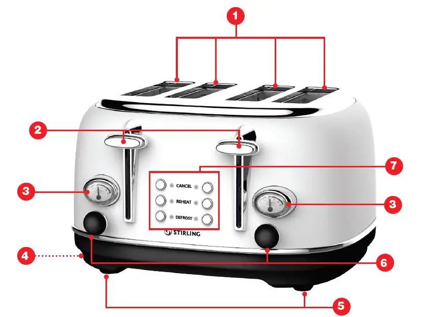 STIRLING-KY-866-WH 4-Slice-Toaster-fig-1