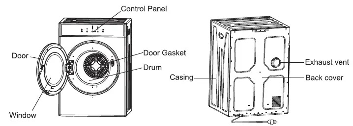 Panasonic NH-E80JA1 Tumble Dryer-1