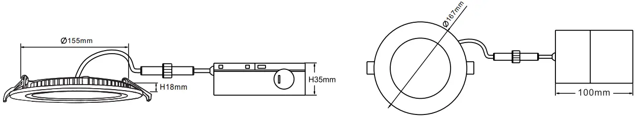 GUANGDONG Low Profile 6 Inch Led Recessed Panel Light - Fig 1