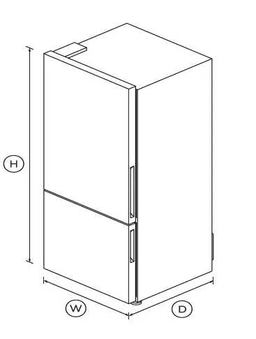 FISHER PAYKEL RF442BLPX6 68cm Freestanding Refrigerator Freezer 1