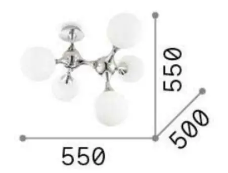 ideal lux 073712 SL Ceiling Nodi - dimension