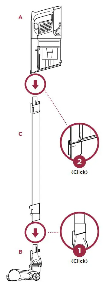 Shark ROCEKT PRO Powerfins Cordless Vacuum User Guide - ASSEMBLY
