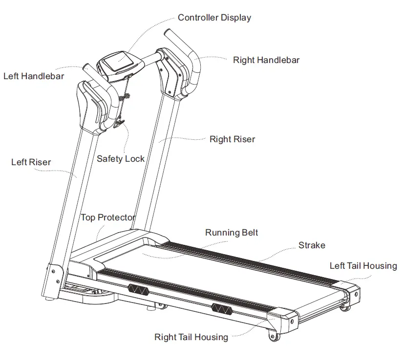 American Fitness YQ-T4011 Treadmill-1