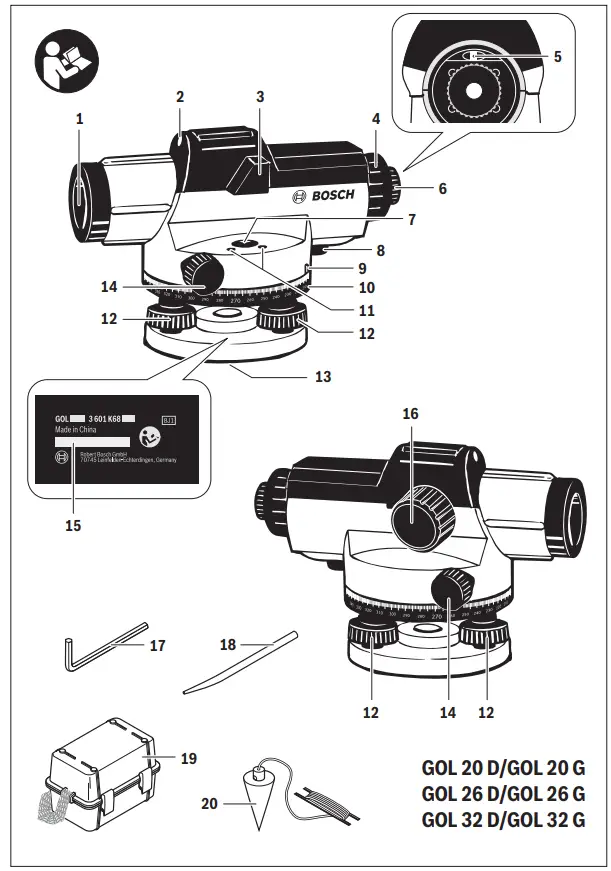 BOSCH GOL Professional Auto Optical Level - fig