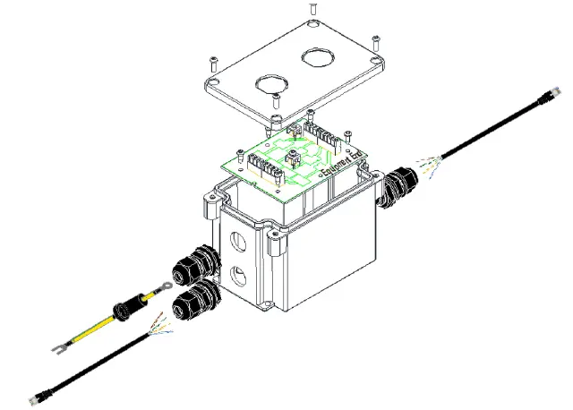 TRIPP-LITE B110-SP-CAT-OD2 IP68-Rated Gigabit PoE Outdoor In-Line Surge Protector 4