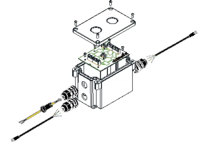 TRIPP-LITE B110-SP-CAT-OD2 IP68-Rated Gigabit PoE Outdoor In-Line Surge Protector 8