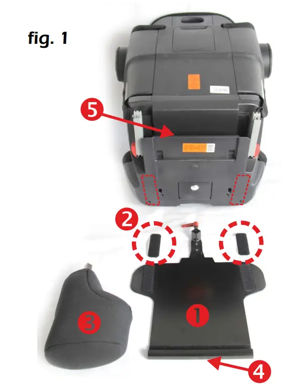 Hernik IPAI LGT Lightweight Child Car Seat Using the optional accessories