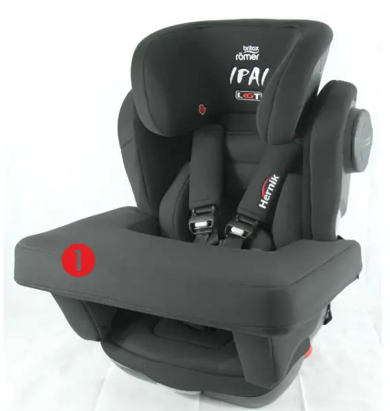 Hernik IPAI LGT Lightweight Child Car Seat Using the optional accessories