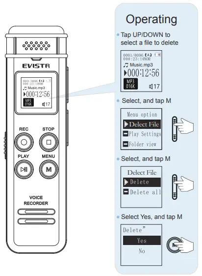 EVISTR L15 Digital Voice Recorder - 10