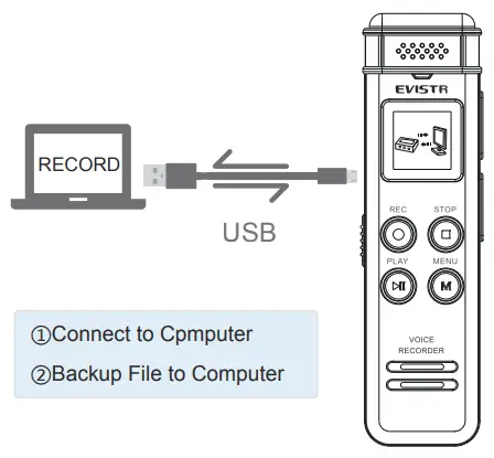 EVISTR L15 Digital Voice Recorder - 11