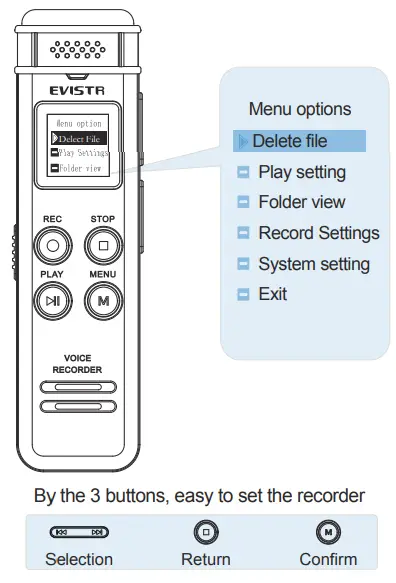 EVISTR L15 Digital Voice Recorder - 12