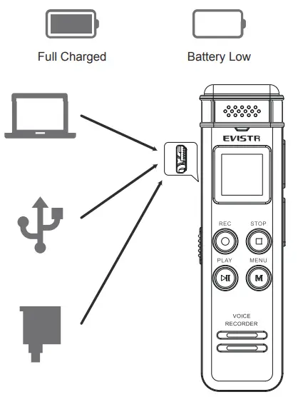 EVISTR L15 Digital Voice Recorder - 13