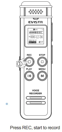EVISTR L15 Digital Voice Recorder - 4