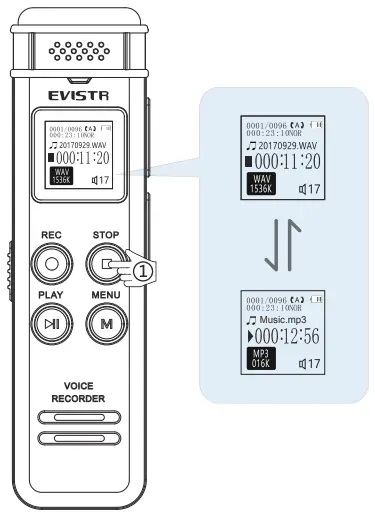 EVISTR L15 Digital Voice Recorder - 8