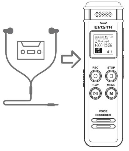 EVISTR L15 Digital Voice Recorder - 9