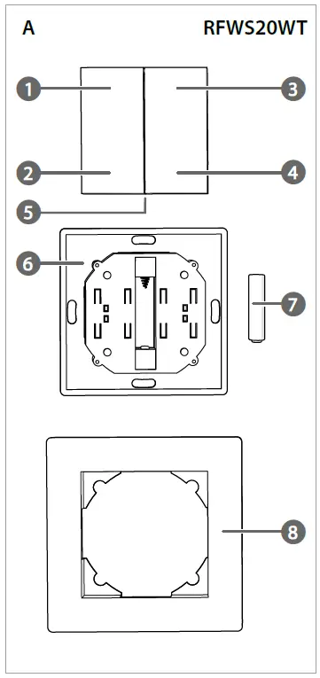 nedis RFWS10WT RF Smart On Wall Switch 02
