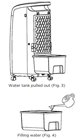 FRIGIDAIRE FEC350WH02 Evaporative Cooler-Heater - Filling water 2