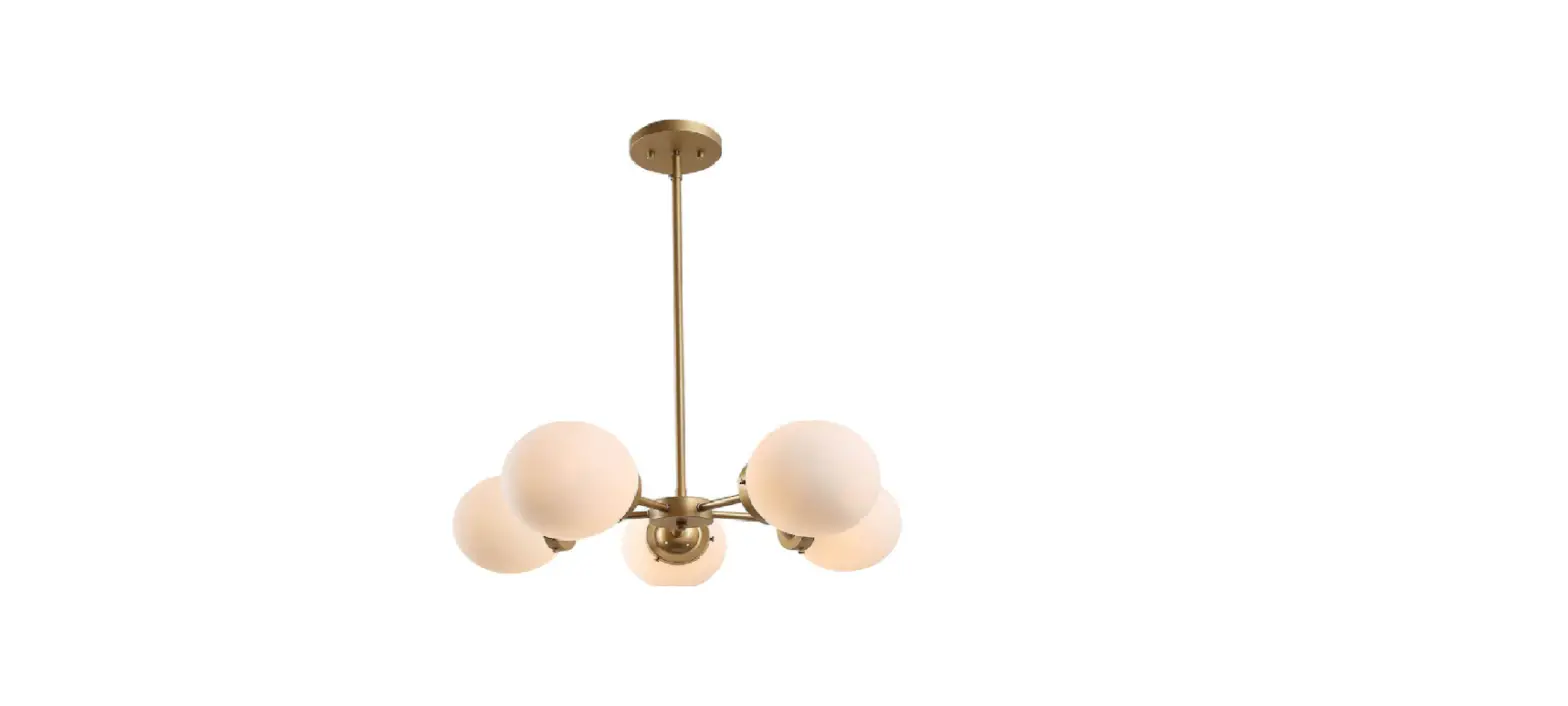 Uolfin 5069506 Elmo 5-light Matte Gold Contemporary Chandelier Instruction Manual