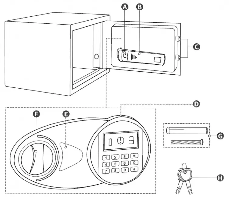 amazon basics B00UG9HB1Q Steel Security Safe and Lock Box - fig