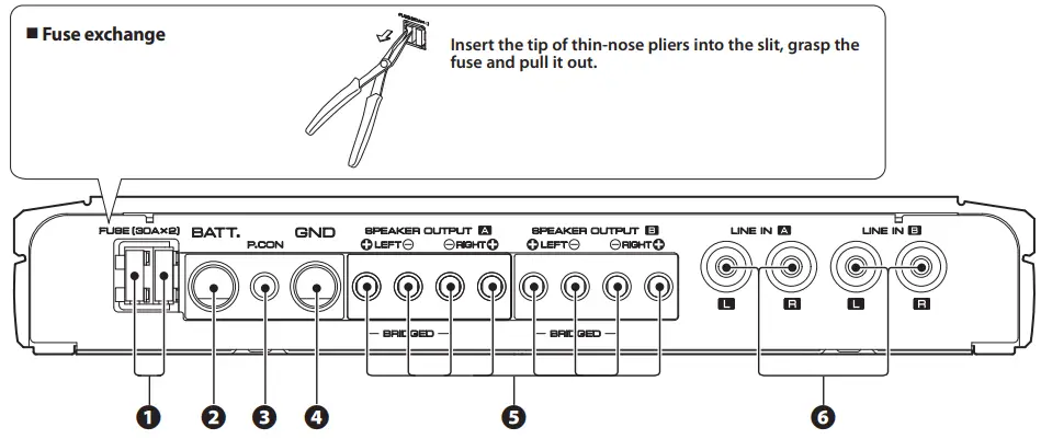 KENWOOD-XR401-4,-XH401-4-Class-D-Four-Channel-Power-Amplifier-FIG 10