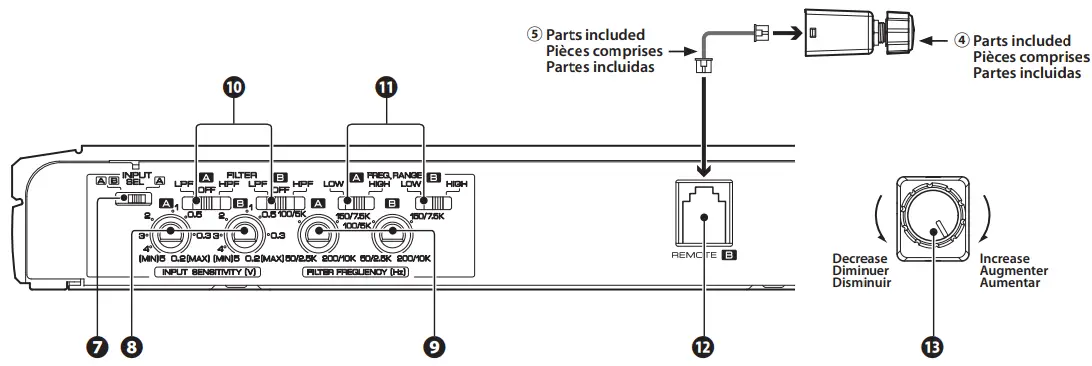 KENWOOD-XR401-4,-XH401-4-Class-D-Four-Channel-Power-Amplifier-FIG 12