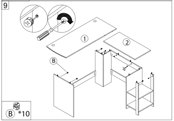 Aiden L Shaped Desk - 11