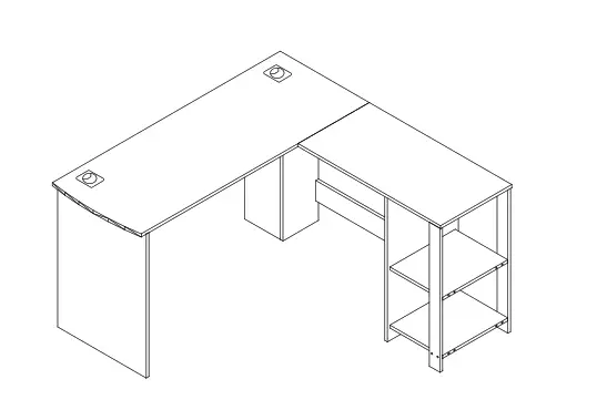 Aiden L Shaped Desk - 12a