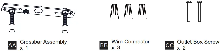 QUOIZEL QPP5611MBK Piccolo 1 Light 13 Inch Mini Pendant Ceiling Light - MOUNTING HARDWARE
