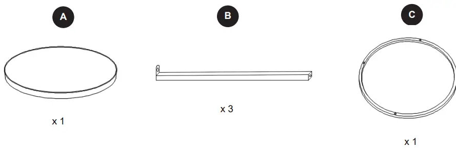 Origin 21 CMC21.28 Meditera Round Outdoor Balcony Table - 2
