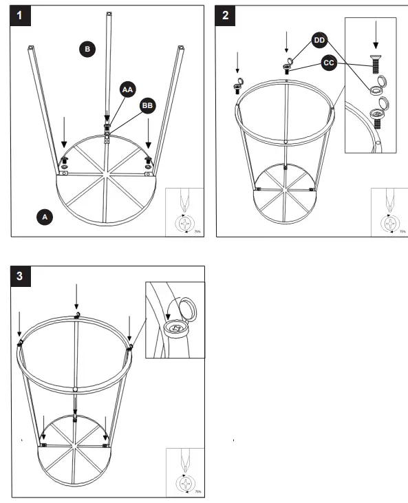 Origin 21 CMC21.28 Meditera Round Outdoor Balcony Table - 4