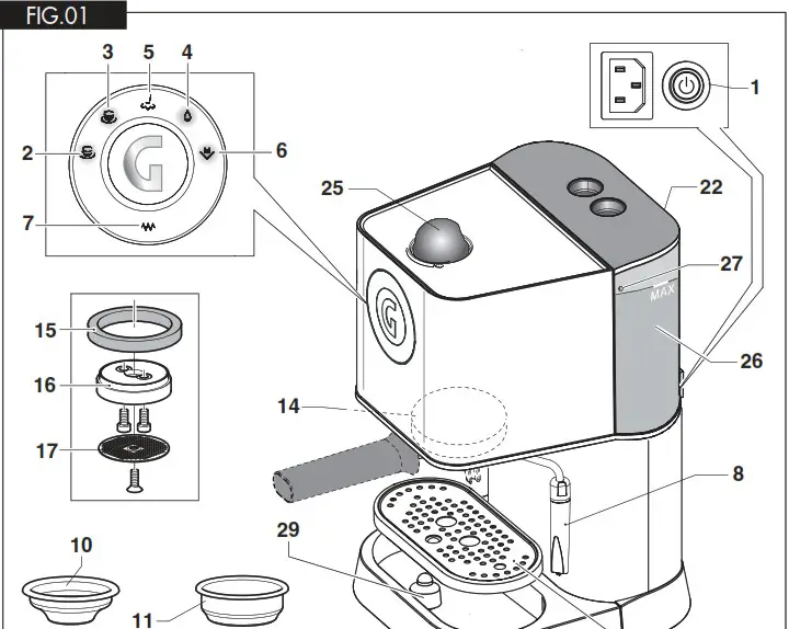 GAGGIA Baby Twin Semi Automatic Espresso Machine - Product Overview 1