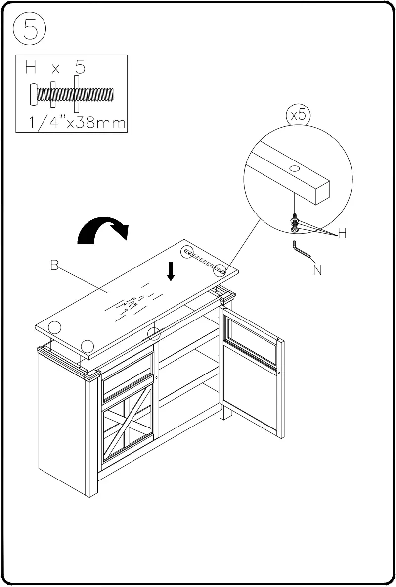 ASHLEY W647-28 Bolanburg 50 Inch TV Stand - fig 5