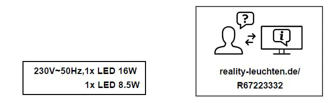 TRIO R67223332 LED Ceiling Light Carus 1x16w 8.5W-fig-3