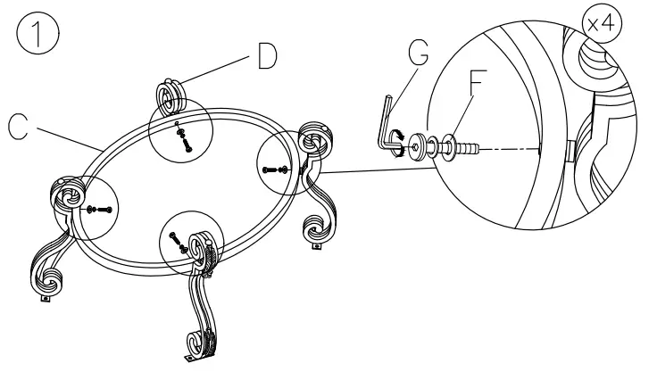 ASHLEY T517-0 Nestor Oval Cocktail Table - Figure 2